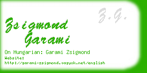 zsigmond garami business card